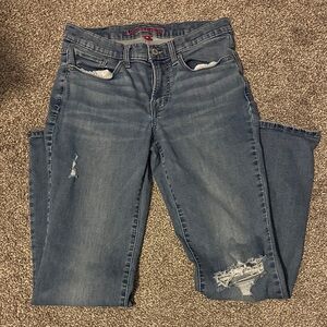Lucky Brand Blue Distressed Boyfriend Jeans